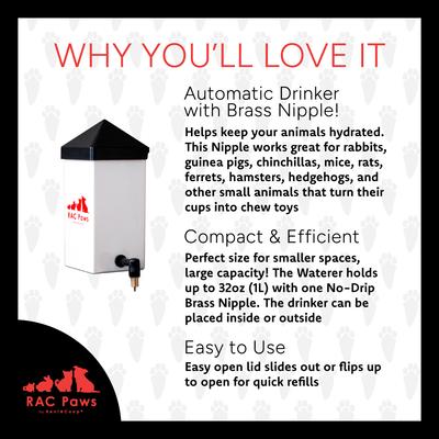 Show full view: RAC Paws by RentACoop Small Pet Water Bottle, 32-oz bottle slide 2 of 7