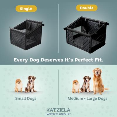 Show full view: Katziela Quilted Comfort Waterproof Heavy Duty Dog Car Seat Cover, Black slide 6 of 9