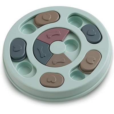 Vila Vila Puzzle Feeder Interactive Mental Enrichment & Training Treat Dispensing Dog Toy, Dark Blue