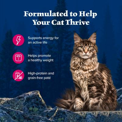 Show full view: Blue Buffalo Wilderness Salmon Grain-Free Canned Cat Food, 5.5-oz, case of 24 slide 5 of 12