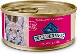 Blue Buffalo Wilderness Salmon Grain-Free Canned Cat Food, 5.5-oz, case of 24