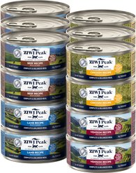 ZIWI Peak Variety Pack Beef, Chicken, Lamb, Venison Pate Wet Cat Food, 3-oz can, case of 24