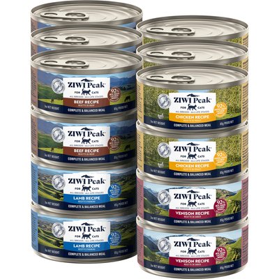 ZIWI ZIWI Peak Variety Pack Beef, Chicken, Lamb, Venison Pate Wet Cat Food, 3-oz can, case of 24
