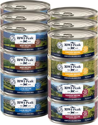 ZIWI Peak Variety Pack Beef, Chicken, Lamb, Venison Pate Wet Cat Food