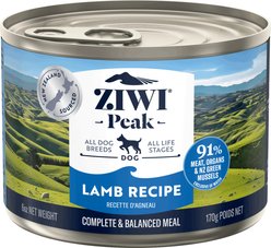 ZIWI Peak Lamb Recipe Canned Dog Food, 6-oz, case of 12