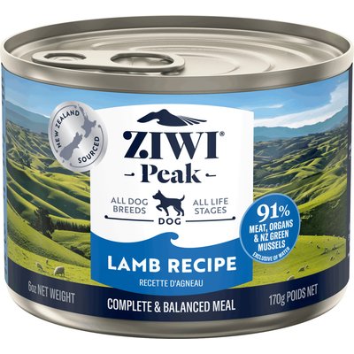ZIWI ZIWI Peak Lamb Recipe Canned Dog Food, 6-oz, case of 12