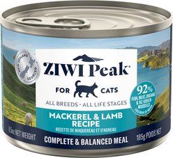 ZIWI Peak Mackerel & Lamb Recipe Canned Cat Food, 6.5-oz, case of 12