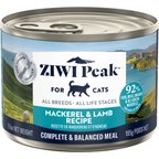 ZIWI Peak Mackerel & Lamb Recipe Canned Cat Food, 6.5-oz, case of 12