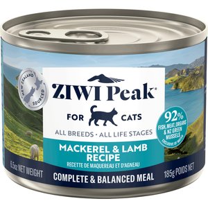 ZIWI Peak Mackerel & Lamb Recipe Canned Cat Food, 6.5-oz, case of 12