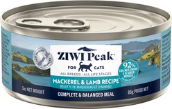 ZIWI Peak Mackerel & Lamb Recipe Canned Cat Food, 3-oz, case of 24