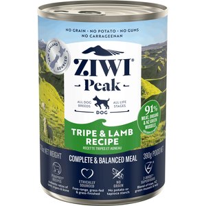 ZIWI Peak Tripe & Lamb Recipe Canned Dog Food, 13.75-oz, case of 12