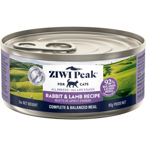 ZIWI Peak Rabbit & Lamb Recipe Canned Cat Food, 3-oz, case of 24
