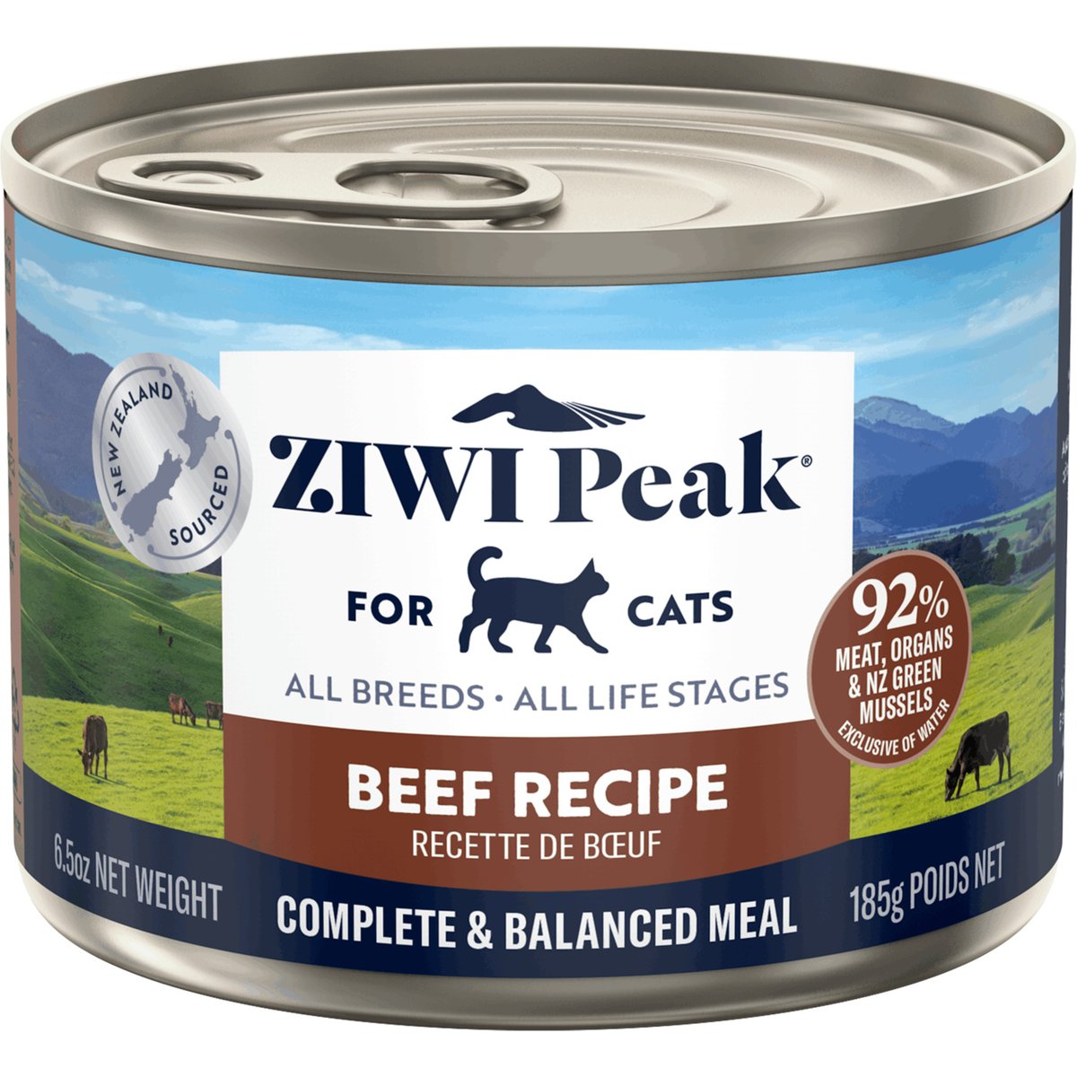 ZIWI Peak Beef Recipe Canned Cat Food, 6.5-oz, case of 12