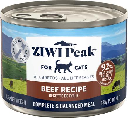 ZIWI Peak Beef Recipe Canned Cat Food, 6.5-oz, case of 12 - Chewy.com