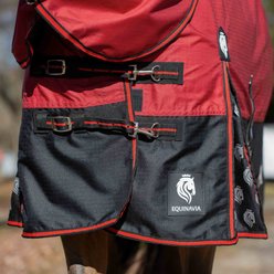 Equinavia Norse Mid Weight 200g Horse Turnout Blanket, Equestrian Red, 66-in slide 2 of 6