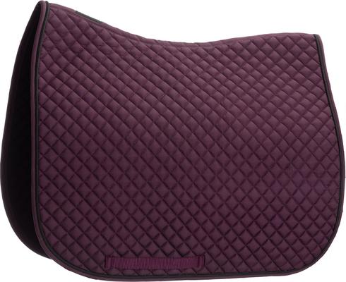 Show full view: Equinavia Voss Dressage Horse Saddle Pad & Bonnet Set, Plum Wine/Black, Horse slide 2 of 5