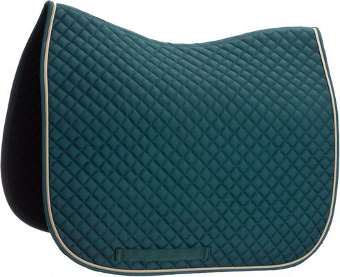 Show full view: Equinavia Voss Dressage Horse Saddle Pad & Bonnet Set, Deep Green/Vanilla Cream, Horse slide 2 of 5