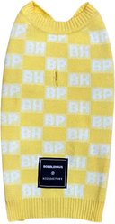 Bespoke Paws Checkered Dog Sweater Vest, Yellow, X-Small