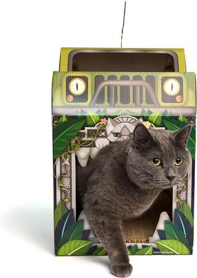 Show full view: HappyCat Safari Truck Cat House Scratcher Toy slide 2 of 4