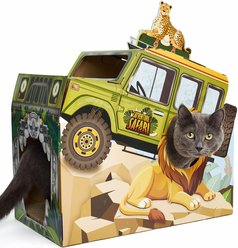 HappyCat Safari Truck Cat House Scratcher Toy