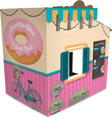 Show full view: HappyCat Donut Shop Cat House Scratcher Toy slide 5 of 5