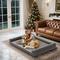 Show in main carousel: BingoPaw Microfiber Leather Sofa Dog Bed, Grey, XX-Large slide 6 of 11