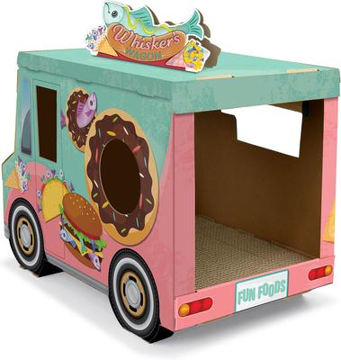 Show full view: HappyCat Whisker's Wagon Cat House Scratcher Toy slide 4 of 5