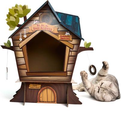 Show full view: HappyCat Tree House Cat House Scratcher Toy slide 2 of 5