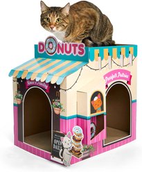 HappyCat Donut Shop Cat House Scratcher Toy