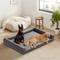 Show in main carousel: BingoPaw Microfiber Leather Sofa Dog Bed, Grey, XX-Large slide 4 of 11