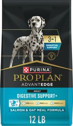 Purina Pro Plan AdvantEDGE Digestive Support Plus Salmon & Oat Meal Formula Adult Dry Dog Food, 12-lb. bag