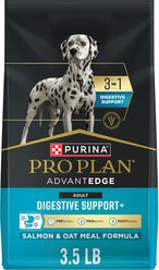 Purina Pro Plan AdvantEDGE Digestive Support Plus Salmon & Oat Meal Formula Adult Dry Dog Food, 3.5-lb. bag