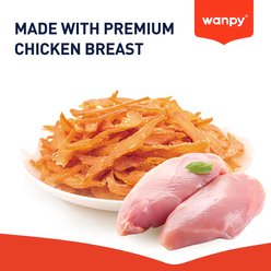 Wanpy Prime All Natural Air-Dried Soft Chicken High Protein Jerky Strips Cat Treats, 2.82-oz bag slide 2 of 8