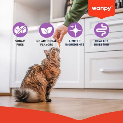 Show full view: Wanpy Prime All Natural Air-Dried Soft Duck High Protein Jerky Strips Cat Treats, 2.82-oz bag slide 5 of 10