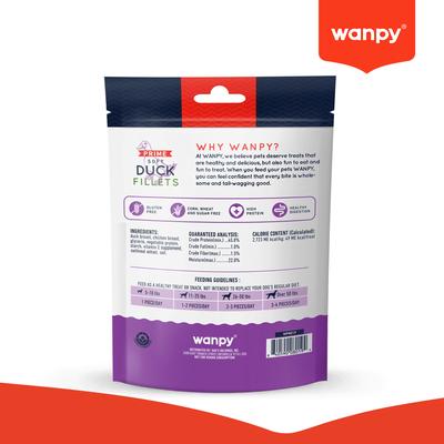 Show full view: Wanpy Prime All Natural Air-Dried Duck Fillets High Protein Soft & Chewy Dog Treats, 3.5-oz bag slide 3 of 9