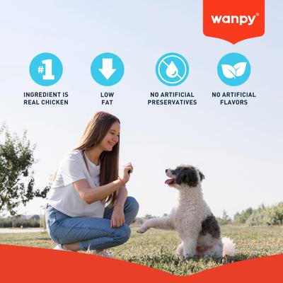 Show full view: Wanpy Prime All Natural Air-Dried Chicken Rice Chips High Protein Dehydrated Dog Treats, 3.5-oz bag slide 5 of 10