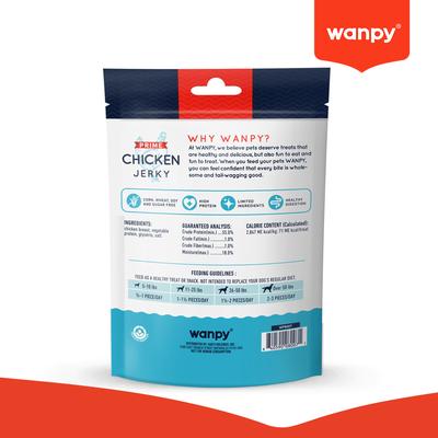 Show full view: Wanpy Prime All Natural Air-Dried Chicken High Protein Jerky Dog Treats, 3.5-oz bag slide 3 of 9