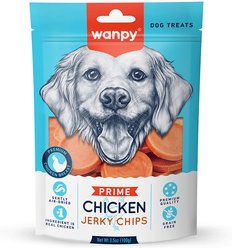 Wanpy Prime All Natural Air-Dried Chicken Jerky Chips Grain-Free Dehydrated Dog Treats, 3.5-oz bag