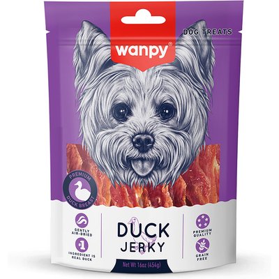 Wanpy Wanpy All Natural Air-Dried Grain-Free Duck Jerky Dog Treats, 16-oz bag