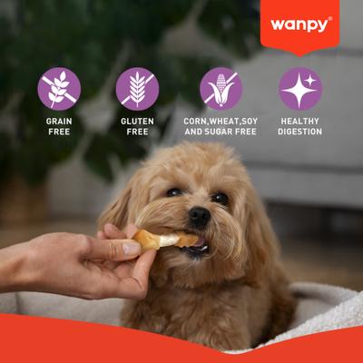 Show full view: Wanpy Prime All Natural Air-Dried Duck Jerky Strips High Protein Soft & Chewy Dog Treats, 3.5-oz bag slide 5 of 9
