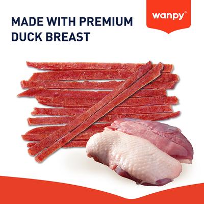 Show full view: Wanpy Prime All Natural Air-Dried Duck Jerky Strips High Protein Soft & Chewy Dog Treats, 3.5-oz bag slide 4 of 9