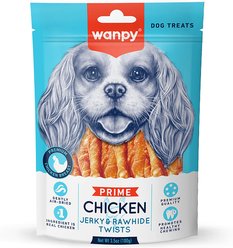 Wanpy Prime All Natural Air-Dried Chicken Jerky & Rawhide Twists Dog Treats, 3.5-oz bag slide 1 of 8