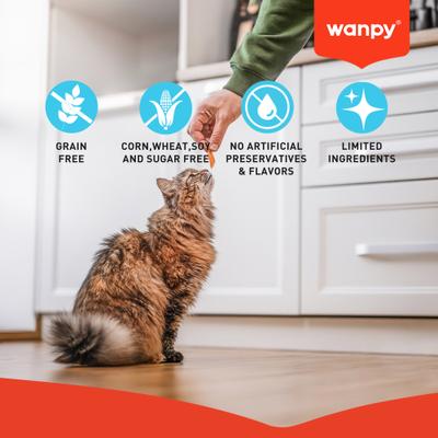 Show full view: Wanpy Prime All Natural Air-Dried Soft Chicken High Protein Jerky Strips Cat Treats, 2.82-oz bag slide 5 of 9