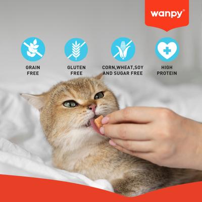 Show full view: Wanpy Prime All Natural Air-Dried Chicken High Protein Jerky Bites Cat Treats, 2.82-oz bag slide 5 of 10