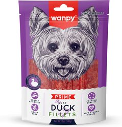 Wanpy Prime All Natural Air-Dried Duck Fillets High Protein Soft & Chewy Dog Treats, 3.5-oz bag