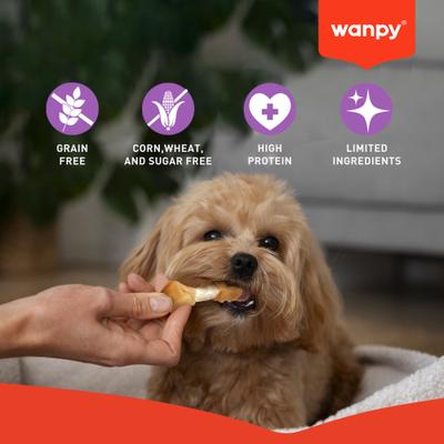 Show full view: Wanpy Prime All Natural Air-Dried Duck Grain-Free Jerky Dog Treats, 3.5-oz bag slide 5 of 10