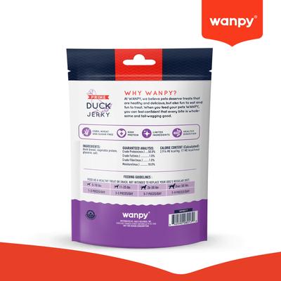 Show full view: Wanpy Prime All Natural Air-Dried Duck Grain-Free Jerky Dog Treats, 3.5-oz bag slide 3 of 10