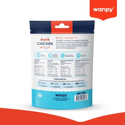 Show full view: Wanpy Prime All Natural Air-Dried Chicken Mix Up Rawhide Dog Treats, 5.3-oz bag slide 3 of 10