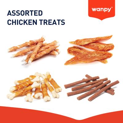 Show full view: Wanpy Prime All Natural Air-Dried Chicken Mix Up Rawhide Dog Treats, 5.3-oz bag slide 4 of 10