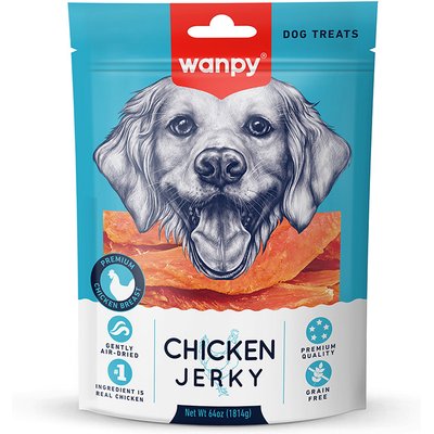 Wanpy Wanpy All Natural Air-Dried Grain-Free Chicken Jerky Dog Treats, 64-oz bag